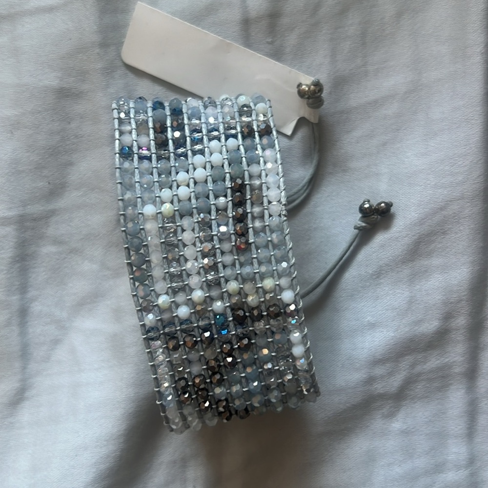 NWT beaded and fabric bracelet